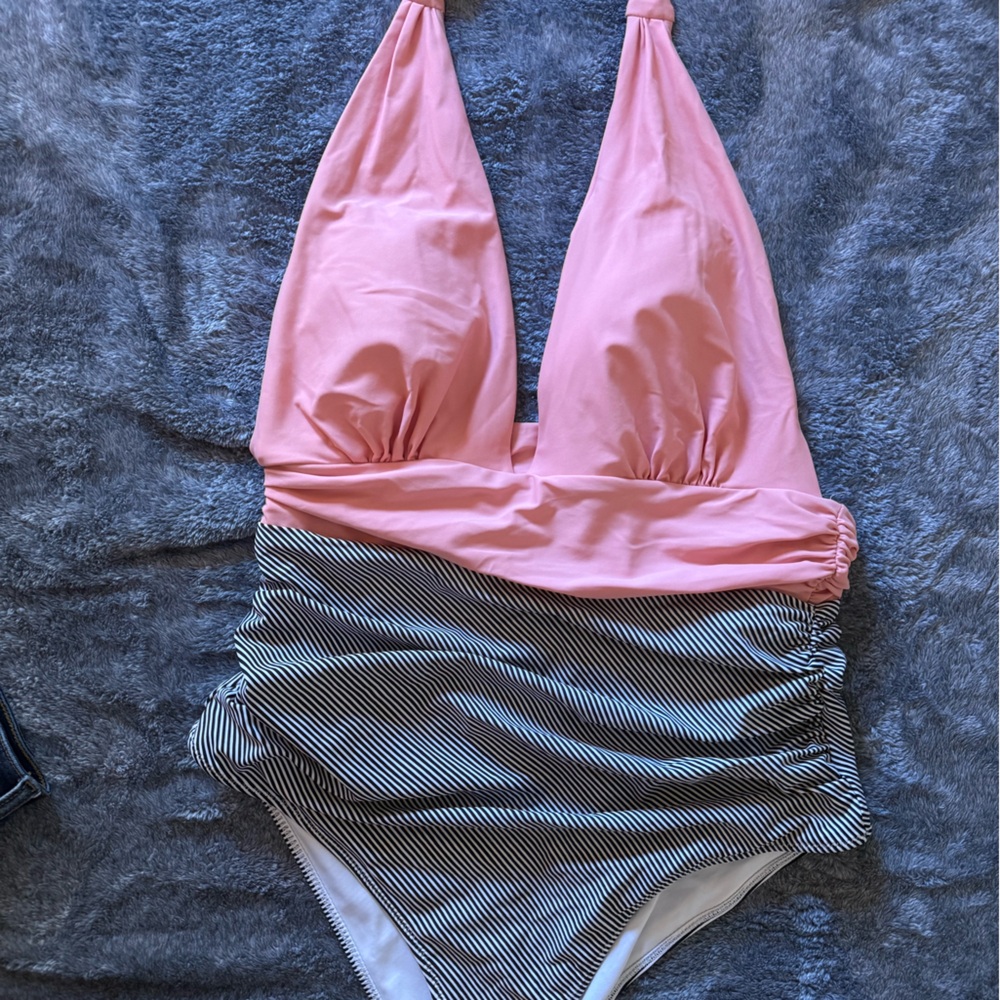 Cupshe Striped and Pink Jumpsuit